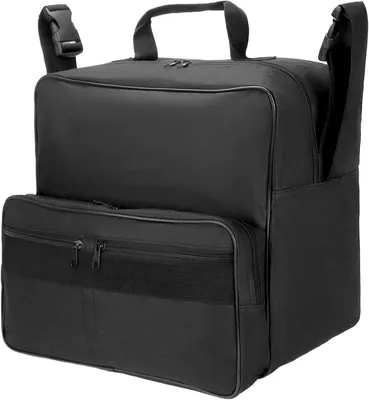 Image de Sac de rangement robuste, dimensions 35x33x19 cm, conçu pour être fixé à un fauteuil roulant
