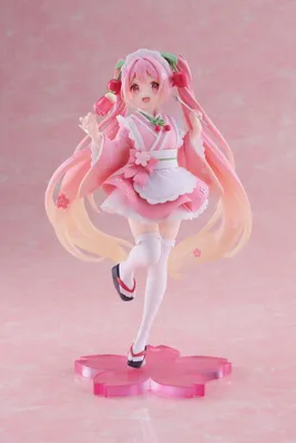 Produktbild von Hatsune Miku Sakura Miku Japanese Cafe Ver. auflage PVC-Statue Taito 18 cm