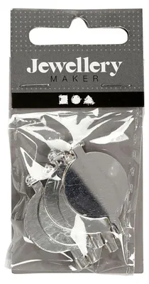 Immagine prodotto di Creativ Company Brochepeld placcato argento 20 mm, 10 pezzi.
