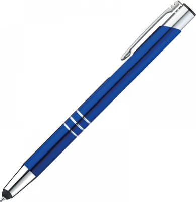 Produktbild von Touchpen Kugelschreiber aus Metall / Farbe: blau