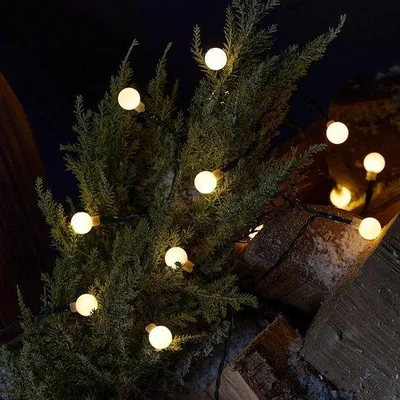 Immagine prodotto di Ghirlanda luminosa a LED a batteria con fili di bacche, per interni ed esterni - 1,5 m