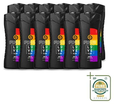 Zdjęcie produktu dla 12 sztuk żelu pod prysznic AXE Africa, pojemność 700 ml, zestaw ekonomiczny