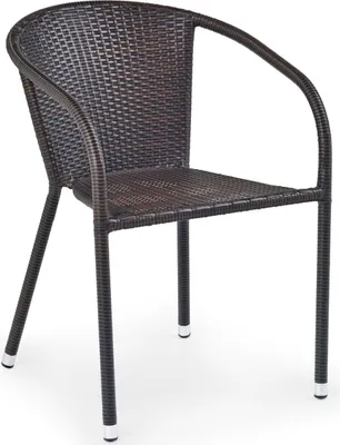 Produktbild von KONSIMO Gartenstuhl "MAGO", dunkelbraun, Rattan, modern, 57x78x57 cm