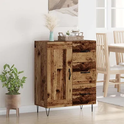 Image de vidaXL Sideboard vieux bois 69,5 x 34 x 90 cm Matériau dérivé du bois