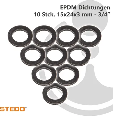 Produktbild von STEDO EPDM Dichtung, 15 x 24 x 3 mm (VE 10 Stück)