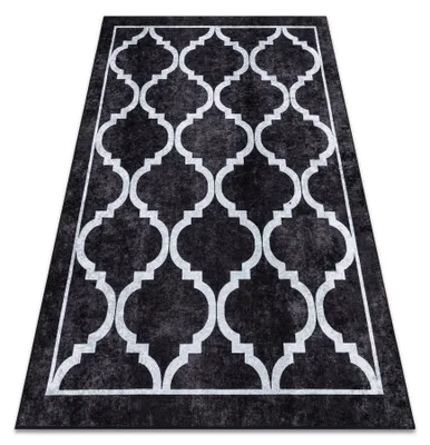 Image de Tapis lavable MIRO 51639.806 Treillis antidérapant - noir noir 120x170 cm