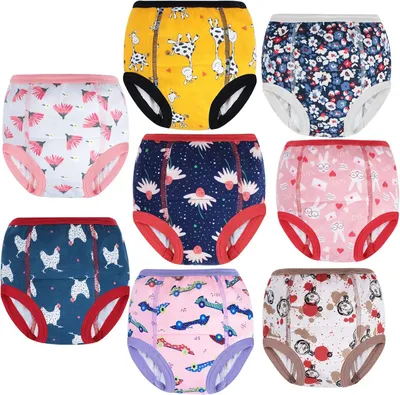 Productafbeelding van Baby zindelijkheidstrainingsbroek - 4-delige trainingsbroek - Ondergoed voor luiers voor het leren van kinderen - Wasbare potjestrainingsbroek
