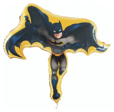 Produktbild von Großer Folienballon mit Batman-Motiv, 90 cm Durchmesser, zum Befüllen mit Helium oder Luft