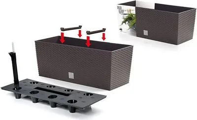 Obrázok produktu pre Samozavlažovací kvetináč Prosperplast Rato Case 51,4 x 19 x 18,6 cm hnedý