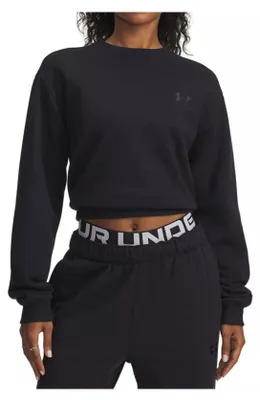 Immagine prodotto di Under Armour Icon Vida Fleece Crew – Felpa da donna, girocollo, tessuto in pile, misto cotone, colore nero, taglia XS