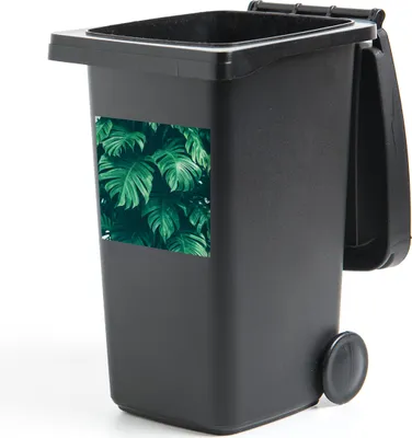 Produktbild von MuchoWow® Mülltonnenaufkleber Monstera - Blätter - Pflanzen - Dschungel - Natur 40x40 cm - Abfall-Aufkleber - Container - für Abfallcontainer