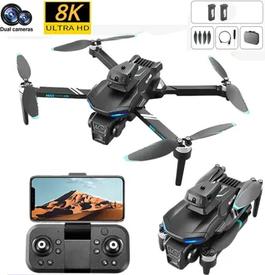 Produktbild von Drohne mit Kamera 8K, RC Faltbare FPV Quadcopter mit 2 Batterien, 26-30 Min. Flug, 3D Flip, Schwerkraftsensor, Headless Mode, Ein-Tasten-Start/Landung