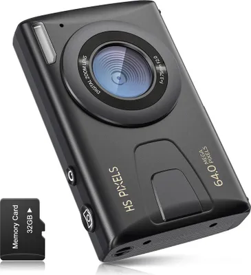 Obrázok produktu pre Fine Life Pro Kompaktný fotoaparát 48MP foto, 18x zoom, 4K Ultra HD video, digitálny fotoaparát pre dospievajúcich dospelých začiatočníkov, čierny
