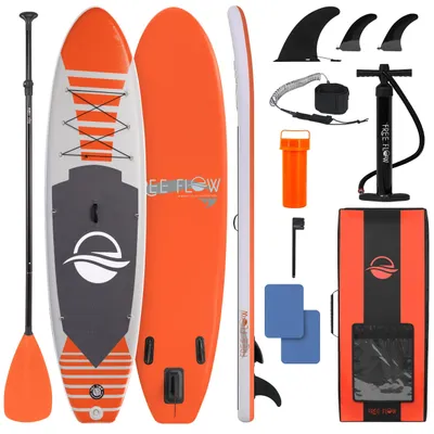 Produktbild von Aufblasbares SUP-Board – Stand-Up-Paddleboard – Aufblasbares Paddleboard – SUP-Board – Wassersportgerät – Orange