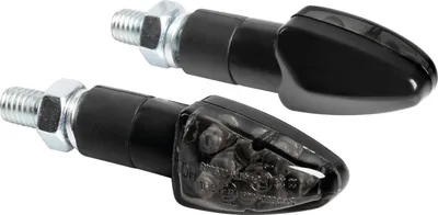 Produktbild von Lampa Atom 12V LED Motorrad-Blinker Schwarz mit genehmigter Rauchlinse