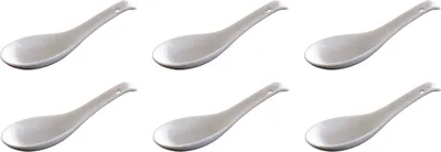 Produktbild von Chinesischer Löffel Porzellan 6 Stück asiatische Ramen Löffel