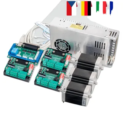 Productafbeelding van Stapmotor, dubbele as, hoge houdkracht, 3-assige set, 8 mm