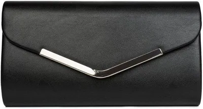 Image de styleBREAKER Pochette de soirée pour femme Enveloppe Design avec baguette métallique et chaîne amovible 26 x 5,5 x 14,5 cm