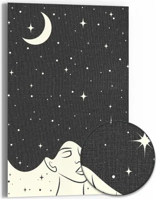 Produktbild von DEQOART Hybrid Leinwand Bild 60x90 cm 'Sternenseele ' Wandbild Glas flach modern
