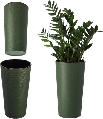 Zdjęcie produktu dla Ekologiczne doniczki z wyjmowaną wkładką do biura i ogrodu, 19 cm