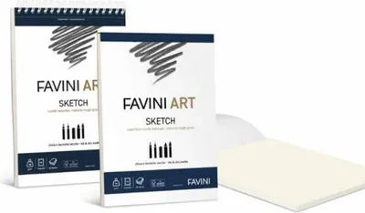 Produktbild von Favini A420454, Weiß, Blau, 90 g/m², 40 Blätter