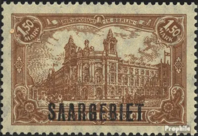 Produktbild von Briefmarken Saarland 1920 Mi 42 postfrisch Germania mit Aufdruck