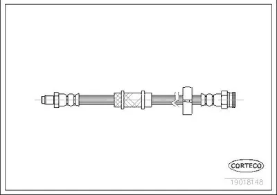 Produktbild von CORTECO 19018148 Bremsschlauch Vorne für FIAT Uno Schrägheck (146)