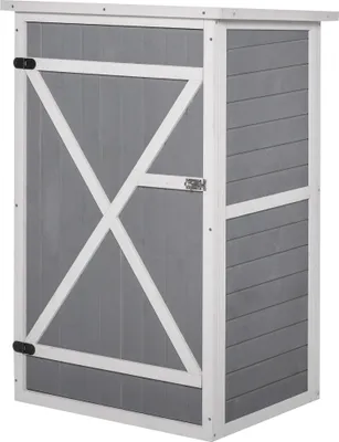 Obrázek produktu pro Fortuna Lai Zahradní domek Kůlna Police Jedle Černá+Šedá+Bílá 75x56x115cm