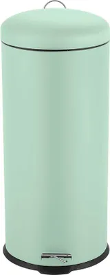 Image de Poubelle circulaire de 30 litres à pédale en acier inoxydable