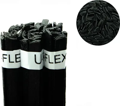 Image de Rosfix U-FLEX – Fil de Soudage Plastique 100 g | Longueur 42 cm, Bande 8 mm | Plage de Température 550-650 °C, Noir | Convient pour PP, ABS