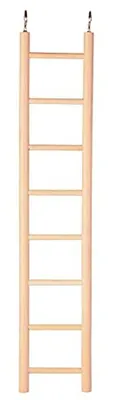 Productafbeelding van Houten ladder - Vogel klimrek - Volière inrichting - Natuurlijke textuur - 36 cm - Houtkleur