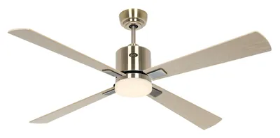 Produktbild von Deckenventilator ECO NEO III 132 Messing antik - Ahorn/Buche WiFi mit Leuchte