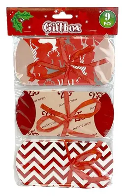 Produktbild von Geschenkboxen Weihnachten, 9st.