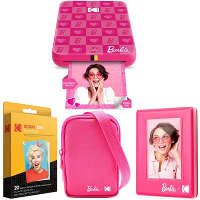 Produktbild von Kodak x Barbie Step Slim Kabelloser Sofortbild-Fotodrucker (Iconic Style) + Barb