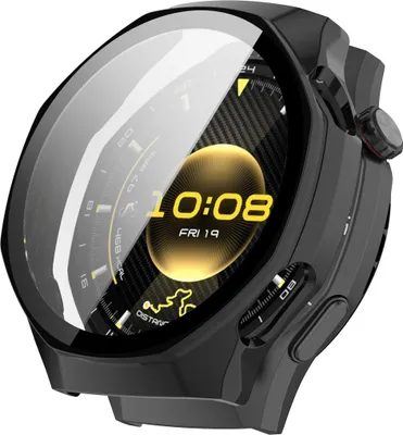 Image de Pour Huawei Watch GT 6 Pro Housse de protection en plastique design + 9H verre dur noir