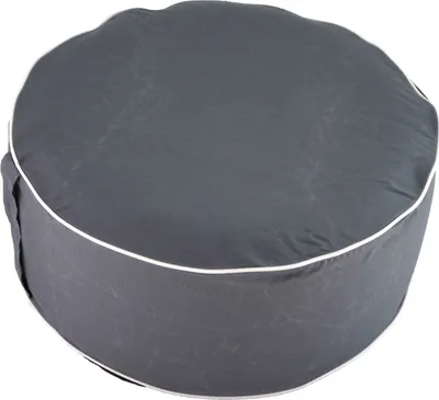 Produktbild von Aufblasbarer Pouf Sitzhocker Outdoor Sitzpouf 54 x 26 cm Sitz Hocker Sitzsack Grau Sitzkissen Fußhocker