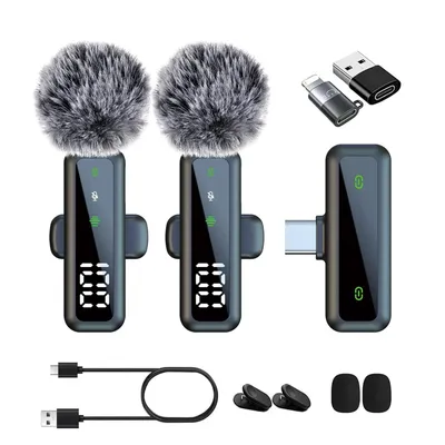 Produktbild von Mini-Lavalier-Mikrofon,Mikrofon Handy,Clip-on-Mikrofon mit Rauschunterdrückung,für Videoaufnahmen/YouTube/Vlog/Podcast/Content Ersteller