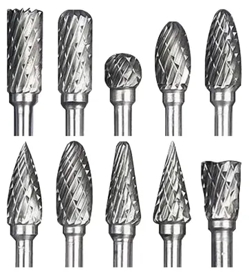 Imagen del producto de Fresa de corte doble, 1/8 de pulgada, 10 unidades, para grabado y mecanizado de metales