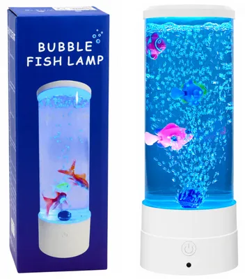 Obrázek produktu pro Dekorativní noční lampa LED Rgb akvárium s rybami 16 barev USB bílá