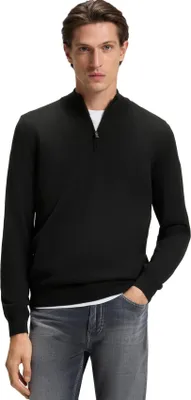 Produktbild von Boss Black Halbzip-Pullover einfarbig schwarz normale Passform