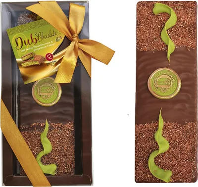 Produktbild von Dub-Vollmilchschokolade mit Pistaziencreme und geröstetem Kadayif