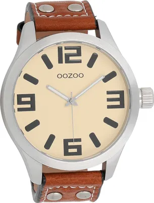 Produktbild von Oozoo Leder Damen-Herren Uhr Analog Quarzuhr Armband braun Timepieces D2UOC1002A
