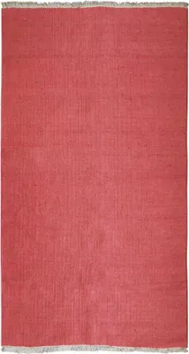 Produktbild von Teppich aus Jute und Baumwolle mit Terrakotta-Fransen 80x150