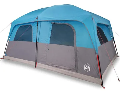Image de vidaXL Tente familiale pour 8 personnes bleue étanche à l'eau