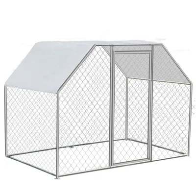 Produktbild von VEVOR Hühnerstall Außengehege Kleintierstall aus verzinktem Stahl Outdoor Geflügelstall für Hühnerkäfig Kleintiere Vogelkäfig Haustierkäfig (2,9 x 1,98 x 1,82 m)
