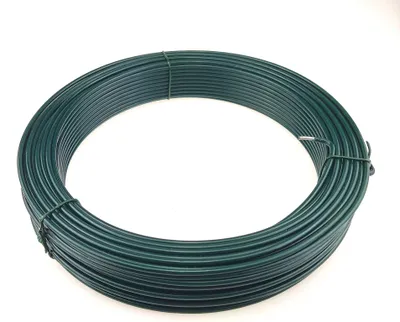 Produktbild von Grüner Spanndraht 100m 3,8mm, PVC-beschichtet, hohe Zugfestigkeit, Stahlkern 2,65mm