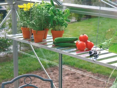 Produktbild von Aluregal, abklappbar, 120x31cm, alu