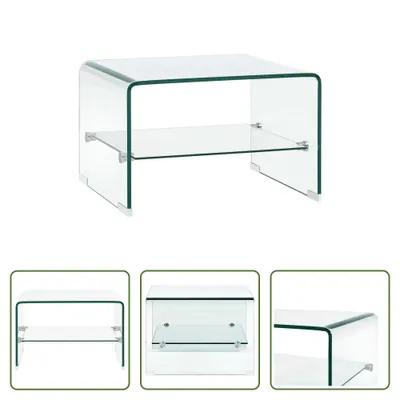 Produktbild von The Living Store Couchtisch Transparent 50×45×33 cm Hartglas