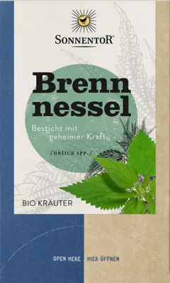 Produktbild von Sonnentor 02552, Kräutertee, 18 g, Brennnessel, 1 g, Brennnessel , 18 Stück(e)