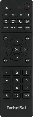 Produktbild von TechniSat TECHNICONTROL DAB+ | Lernfähige DAB+ Universalfernbedienung | schwarz